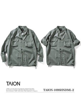 ノンダウン ミリタリー ロングスリーブシャツ<TAION-109SHNDML-2>