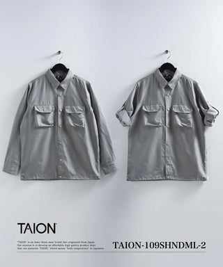 ノンダウン ミリタリー ロングスリーブシャツ<TAION-109SHNDML-2>