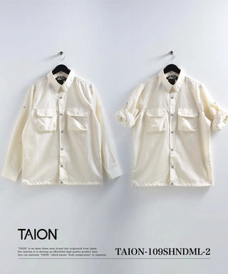 ノンダウン ミリタリー ロングスリーブシャツ<TAION-109SHNDML-2>