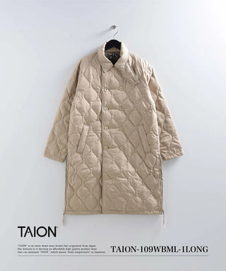 ミリタリー ダブル ダウンコート<TAION-109WBML-1LONG>