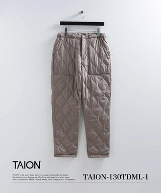 ミリタリー ナロー ダウンパンツ<TAION-130TDML-1>
