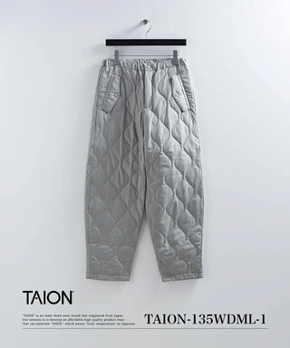 TAION ミリタリーダウンパンツ クリーム M ミリタリー セミワイド ダウンパンツ – TAIONインナーダウン公式