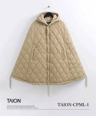 ミリタリー ダウンケープ<TAION-CPML-1>