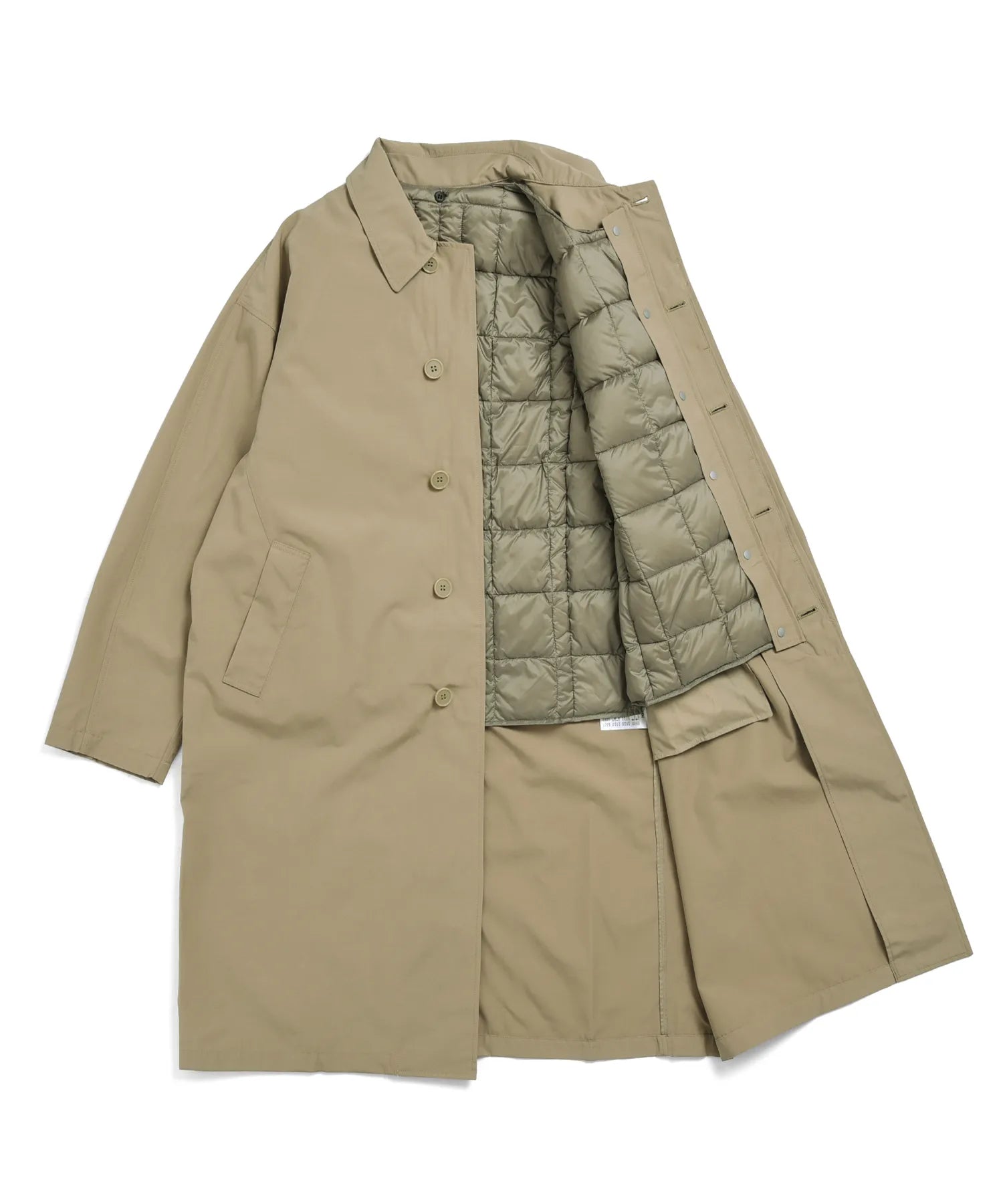 ダウンコート　ジバンシー　ハイブランド　極暖　M  カーキ TAION-CR01B_BEIGE_LINER-