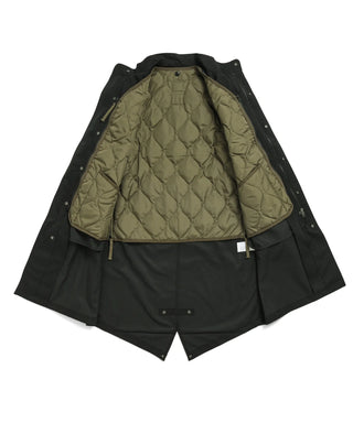 ☆良品 タイオン ダウンライナー スタンドカラー モッズコート 黒 ☆良品 タイオン ダウンライナー スタンドカラー モッズコート 黒