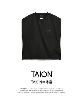 ノンダウン ミリタリー ノースリーブカットソー<TAION-CS01NDML-1>