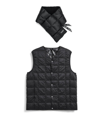 ベーシック ダウンベスト＋ダウンマフラー ギフトセット<GIFT-001-SET>