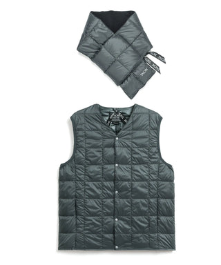 ベーシック ダウンベスト＋ダウンマフラー ギフトセット<GIFT-001-SET>