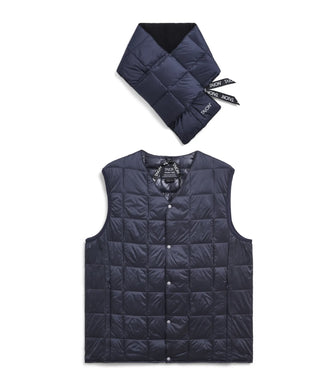 ベーシック ダウンベスト＋ダウンマフラー ギフトセット<GIFT-001-SET>