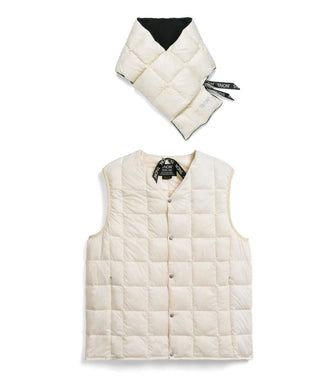 ベーシック ダウンベスト＋ダウンマフラー ギフトセット<GIFT-001-SET>