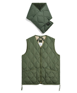 ミリタリー ダウンベスト＋ダウンマフラー ギフトセット<GIFT-001ZML-1-SET>