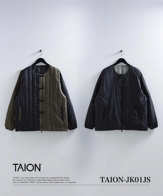 TAION チャイナボタンダウンジャケット TAION(タイオン)】〈ユニセックス〉ジャパンスペシャル チャイナ