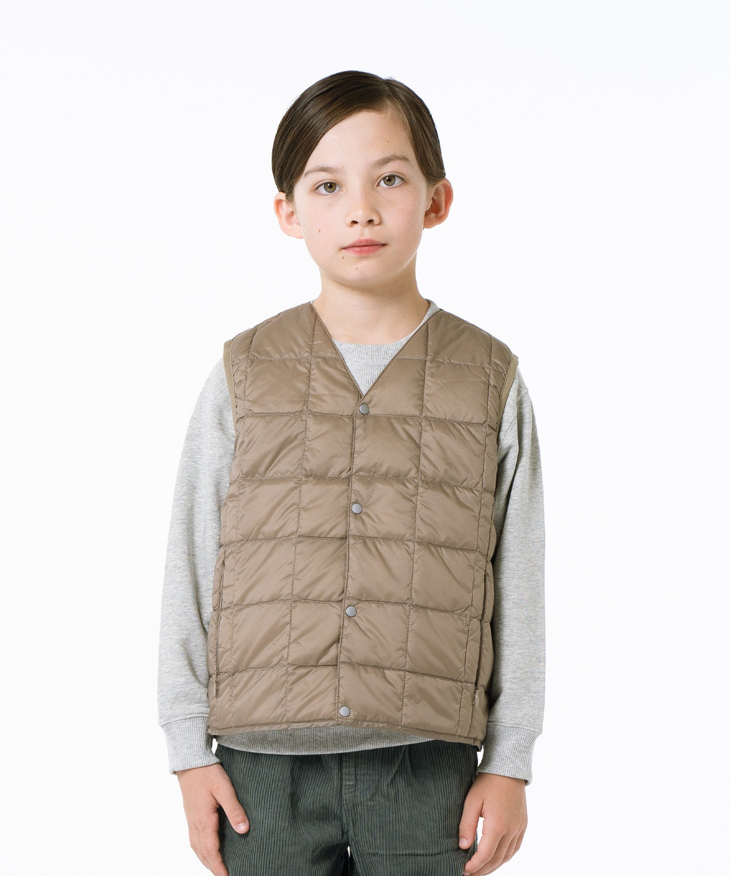 KIDS】ベーシック Vネックボタン インナーダウンベスト (定番