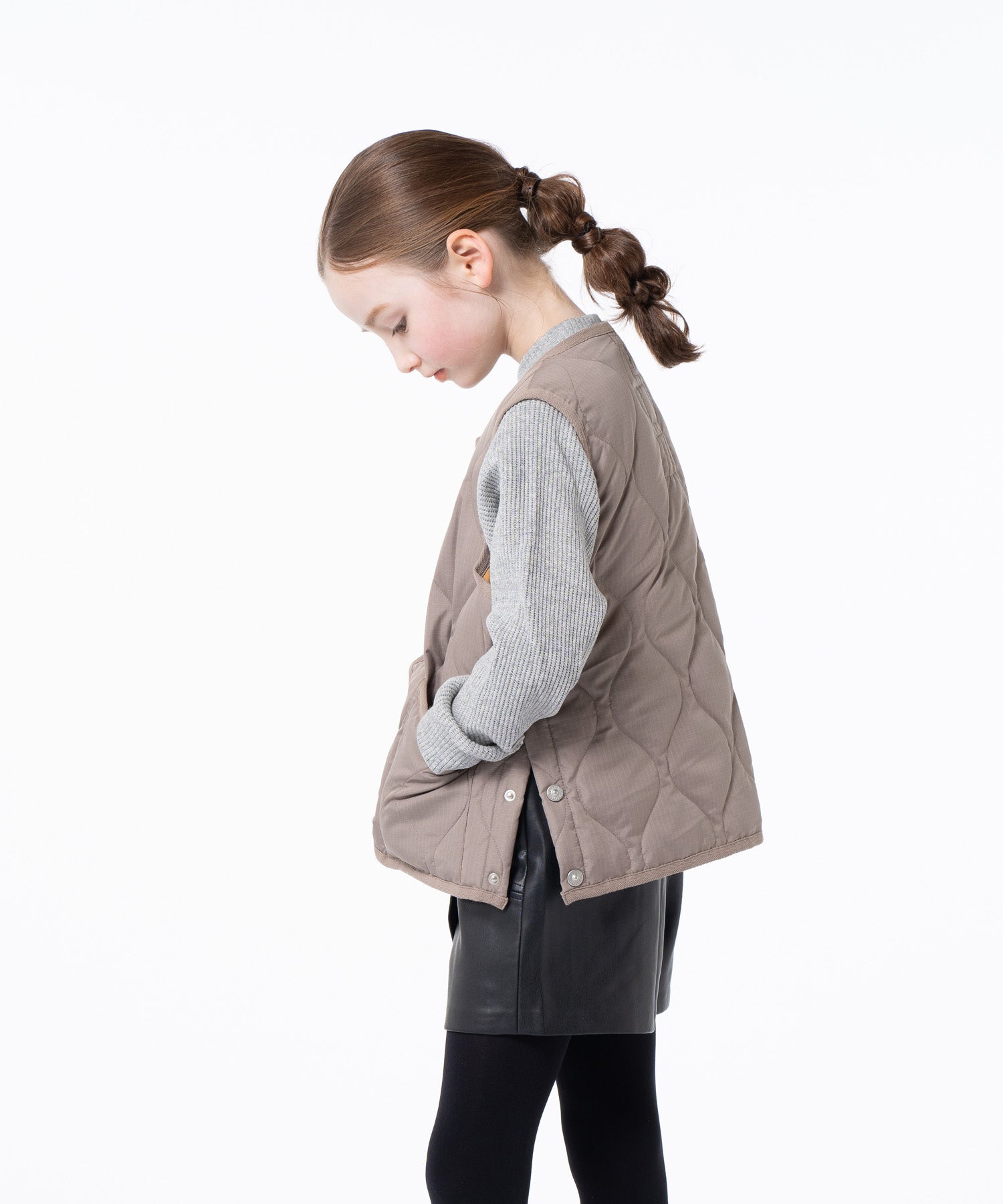 KIDS】ミリタリー クルーネックボタン ダウンベスト – TAION