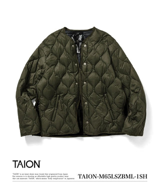 TAION ダウンジャケット M オリーブ TAION（タイオン） ダウンジャケット M オリーブ メンズ : ZOZOTOWN