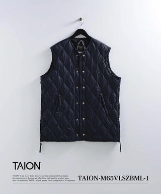 TAION｜ミリタリー M65 ライナーWジップダウンベスト ミリタリー VネックWジップ ダウンベスト-ソフトシェル – TAION