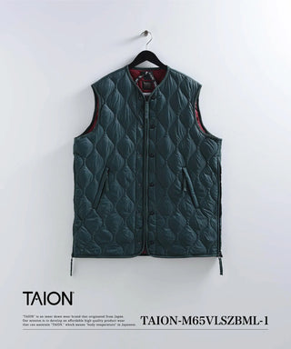 TAION｜ミリタリー M65 ライナーWジップダウンベスト ミリタリー VネックWジップ ダウンベスト-ソフトシェル – TAION