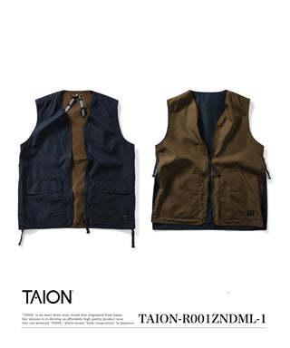 ノンダウン ミリタリー リバーシブル Vネック ベスト – TAION