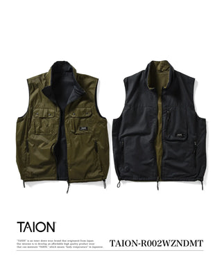 INTERPRANET  ボア×ダウンリバーシブルベスト TAION-R001WZFST_BLACK_97fdf36c