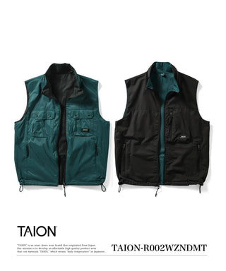 ベーシック クルーネックWジップ ダウンベスト – TAIONインナー