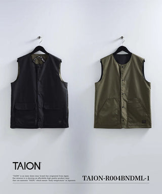 ノンダウン ミリタリー リバーシブル クルーネック ベスト – TAION ノンダウン ミリタリー リバーシブル クルーネック ベスト – TAION