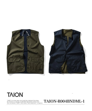 TAION×BEAMS別注リバーシブルミリタリーインナーダウンベスト　Mブラック 楽天市場】TAION タイオン インナーダウン ベスト TAION-R002MB
