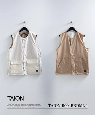 ノンダウン ミリタリー リバーシブル クルーネック ベスト<TAION-R004BNDML-1>