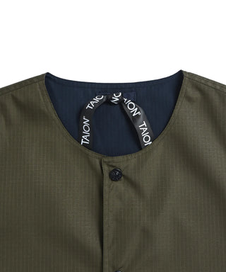 ノンダウン ミリタリー リバーシブル クルーネック ベスト<TAION-R004BNDML-1>