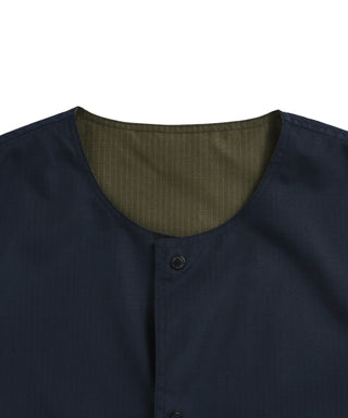 ノンダウン ミリタリー リバーシブル クルーネック ベスト<TAION-R004BNDML-1>