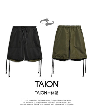 ノンダウン ミリタリー リバーシブル ショートパンツ<TAION-R031SWNDML-1>
