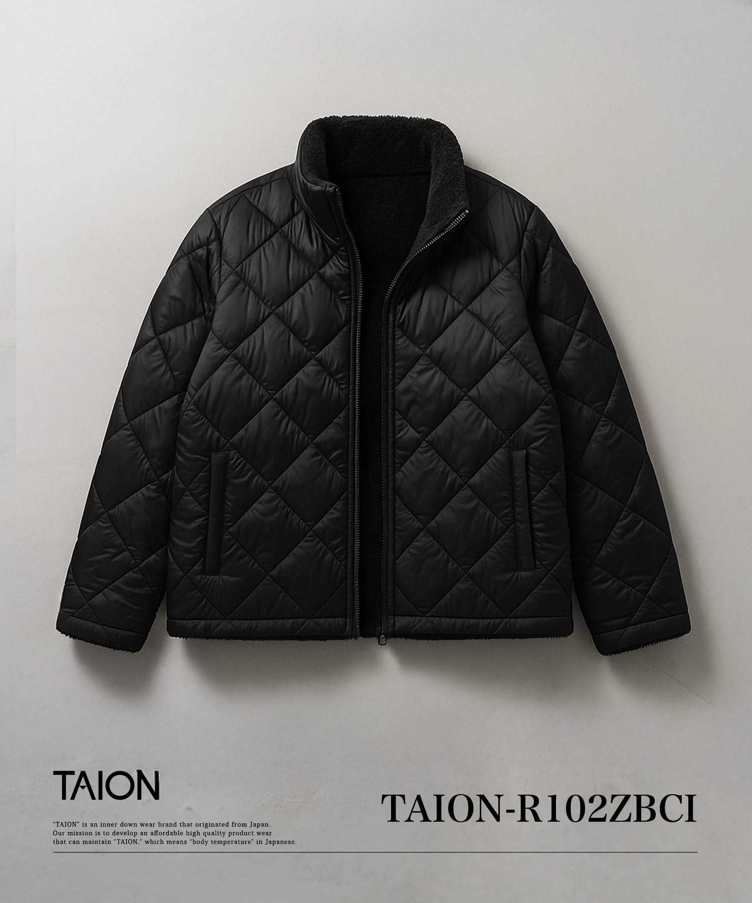 シティ リバーシブル ハイネック ダウン×マイクロボア ジャケット