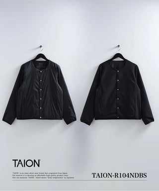 ノンダウン ベーシック リバーシブル クルーネック ジャケット<TAION-R104NDBS>
