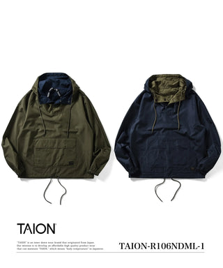 ノンダウン ミリタリー リバーシブル アノラックパーカー<TAION-R106NDML-1>