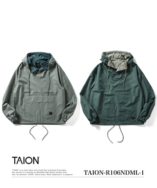 ノンダウン ミリタリー リバーシブル アノラックパーカー<TAION-R106NDML-1>