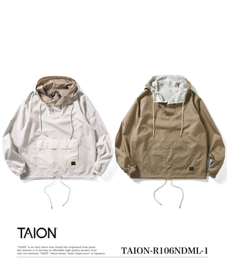 ノンダウン ミリタリー リバーシブル アノラックパーカー<TAION-R106NDML-1>