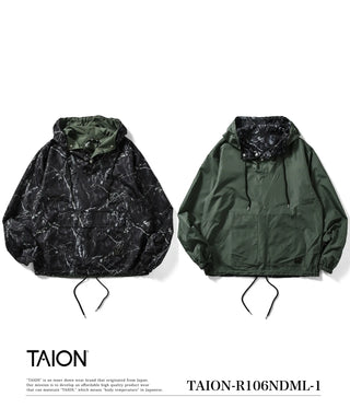 ノンダウン ミリタリー リバーシブル アノラックパーカー<TAION-R106NDML-1>