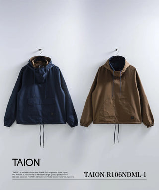 ノンダウン ミリタリー リバーシブル アノラックパーカー<TAION-R106NDML-1>