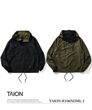 ノンダウン ミリタリー リバーシブル アノラックパーカー<TAION-R106NDML-1>