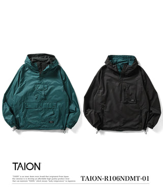 ノンダウン マウンテン リバーシブル フーディー<TAION-R106NDMT-01>