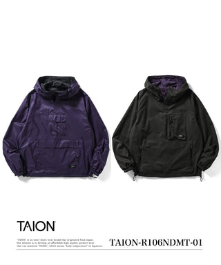 ノンダウン マウンテン リバーシブル フーディー<TAION-R106NDMT-01>