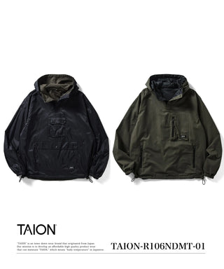 ノンダウン マウンテン リバーシブル フーディー<TAION-R106NDMT-01>