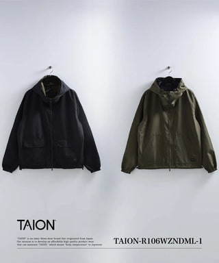 ノンダウン ミリタリー リバーシブル Wジップ パーカー<TAION-R106WZNDML-1>