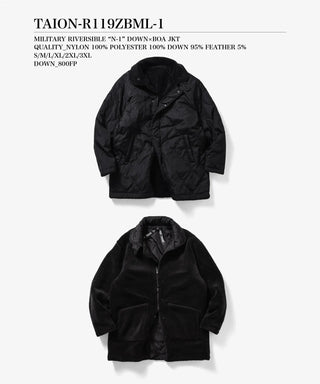 ミリタリー リバーシブル N-1 ダウンジャケット – TAIONインナーダウン