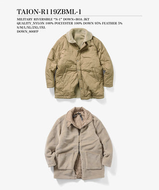 ミリタリー リバーシブル N-1 ダウンジャケット – TAIONインナーダウン