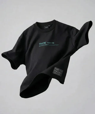 ファンクションT UV 接触冷感 抗菌 速乾 ストレッチ ロゴ Tシャツ-リラックスルーズ <TAION-TS01BS-OS-PR02>
