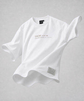 ファンクションT UV 接触冷感 抗菌 速乾 ストレッチ ロゴ Tシャツ-リラックスルーズ <TAION-TS01BS-OS-PR02>