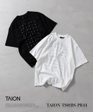 ノンダウン ベーシック フロッキードット Tシャツ<TAION-TS01BS-PR44>