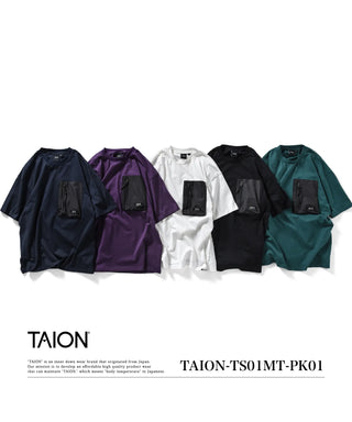 ノンダウン マウンテン クルーネックポケット Tシャツ<TAION-TS01MT-PK01>