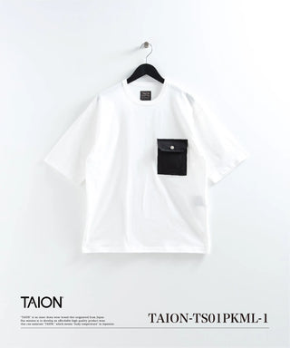 ノンダウン ミリタリー フラップポケット Tシャツ <TAION-TS01PKML-1>