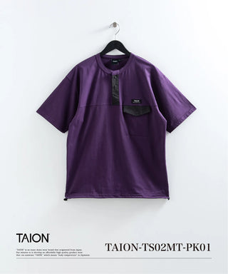 ノンダウン マウンテン ヘンリーネック ポケット Tシャツ <TAION-TS02MT-PK01>